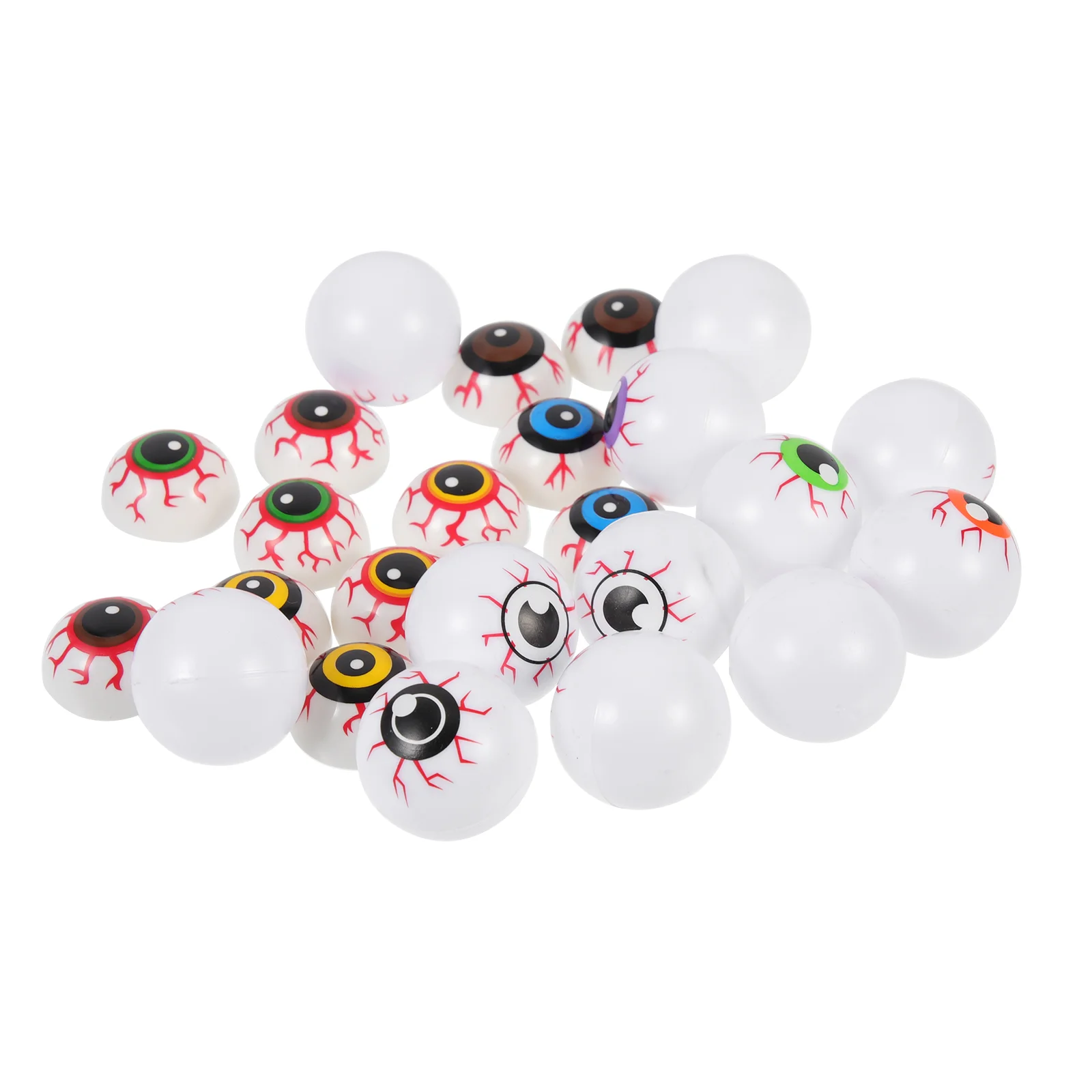 Wear- Resistant Fake Eyes Festival Eyeballs Artificial Bloodshot Decor Halloween Prizes Decorative Semicircle Horror Toy