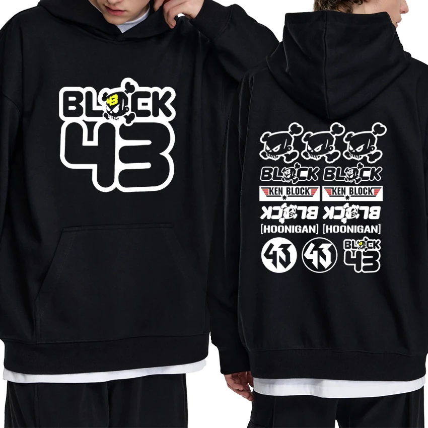 

Hot Sale Ken Block Double Sided print Hoodies Men women vintage harajuku fashion Sweatshirt Unisex Fleece Long sleeve pullovers