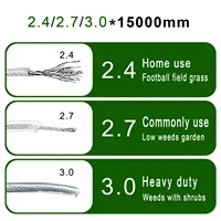 TSES 5m ~ 15m ligne de coupe en acier ligne de mangeur de mauvaises herbes en acier ligne de coupe en fil robuste ligne de coupe en acier en métal 3