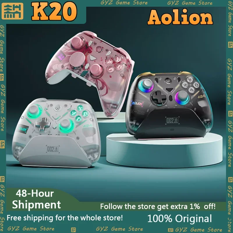 

Aolion K20 Wireless Bluetooth Controllers With Hall Rocker Custom Gamepads Magnetic Replacement Shell For PC/NS/Android/IOS