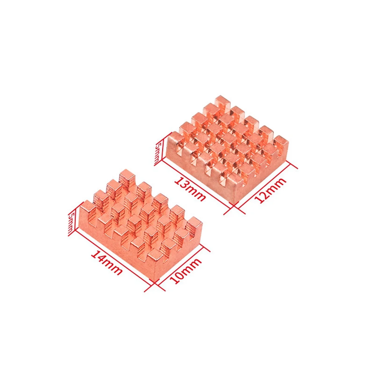 A17Z For OrangePi Orange Pi Zero 2W Pure Copper Heat Sink for OrangePi CPU Motherboard Cooling Multi-Functional Heat Sinks