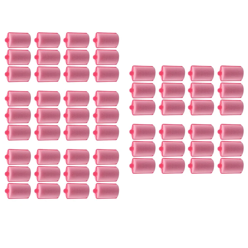 

60 шт., темно-розовые волосы для укладки, мягкие пенопластовые губки, бигуди, парикмахерский инструмент