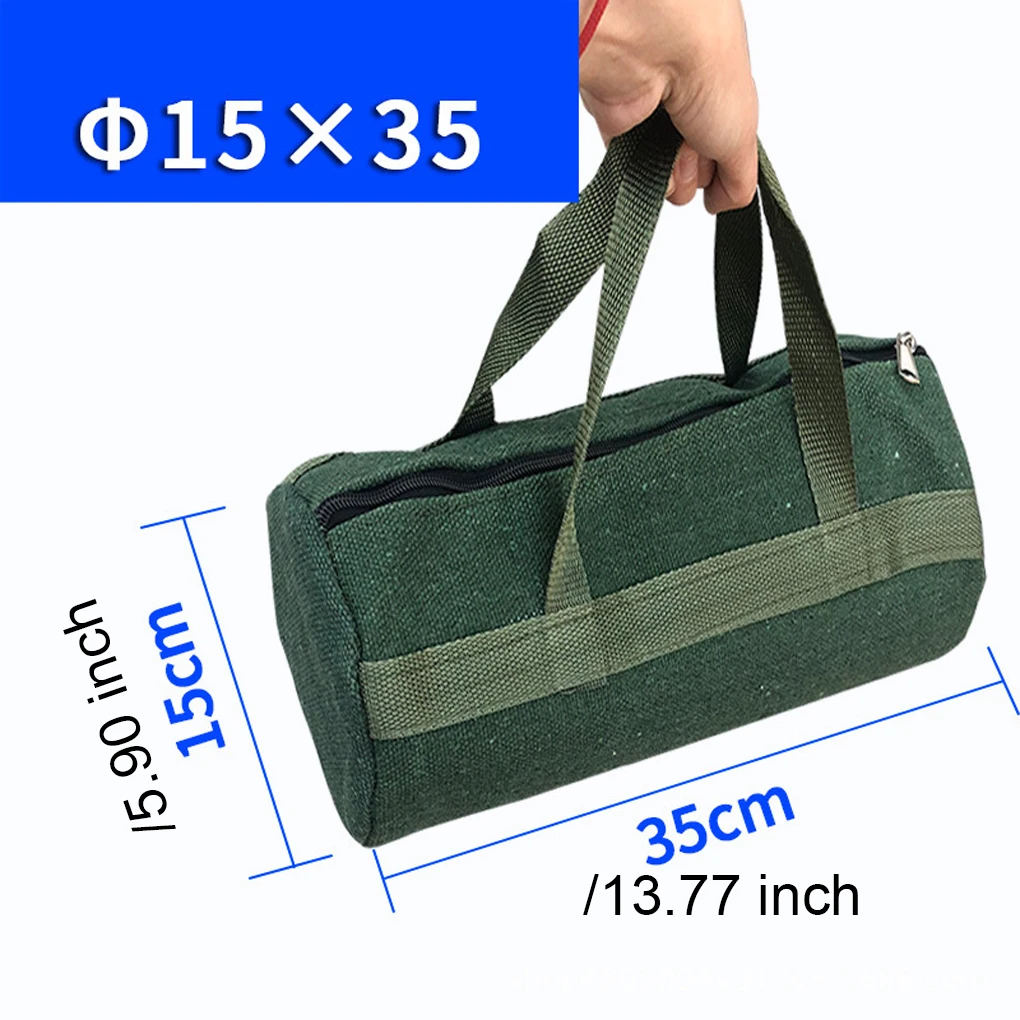 

Tool Bag Wide Mouth Waterproof Canvas Utility Tote Tool Organizer Versatile Handbag for Electrician Carpenter Professional