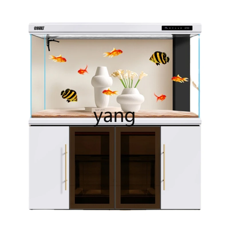 

Yhl Living Room Super White Large New Floor Bottom Filter Subareas Screens Home Smart Aquarium