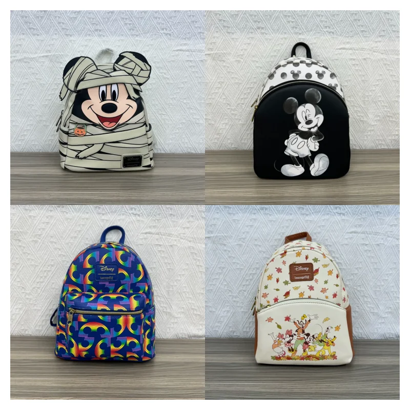 

Loungefly Mickey And Minnie Backpack For Women Cartoon Mini Children'S Backpack Fashion Cute Girl'S Travel Bag Christmas Gift