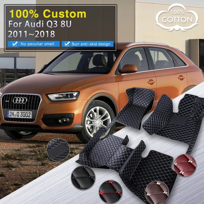 

Quality Car Mats For Audi Q3 8U MK1 2011~2018 Durable Auto Floor Mat Anti Dirt Rug Luxury Leather Carpet Set Car Interior Access
