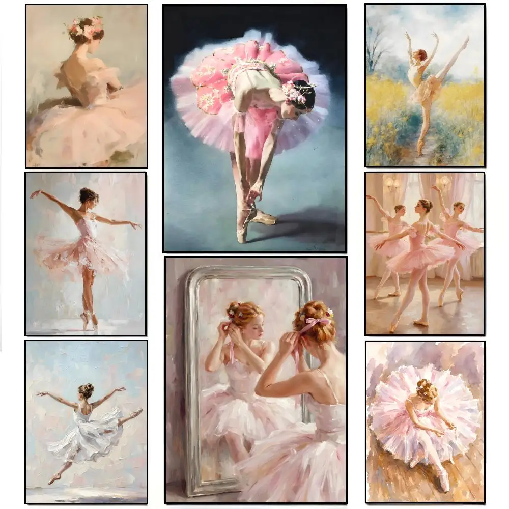 Elegant Graceful B-Ballet Art Poster Elegant Indoor Artwork Design & Contemporary Home Decor