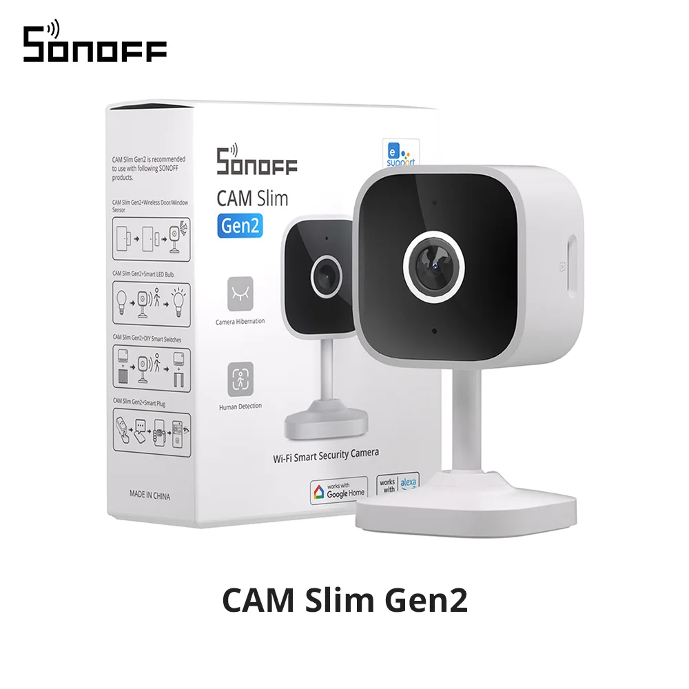 SONOFF CAM-S2 caméra de sécurité à domicile WiFi 1080P alerte de détection de mouvement Audio bidire