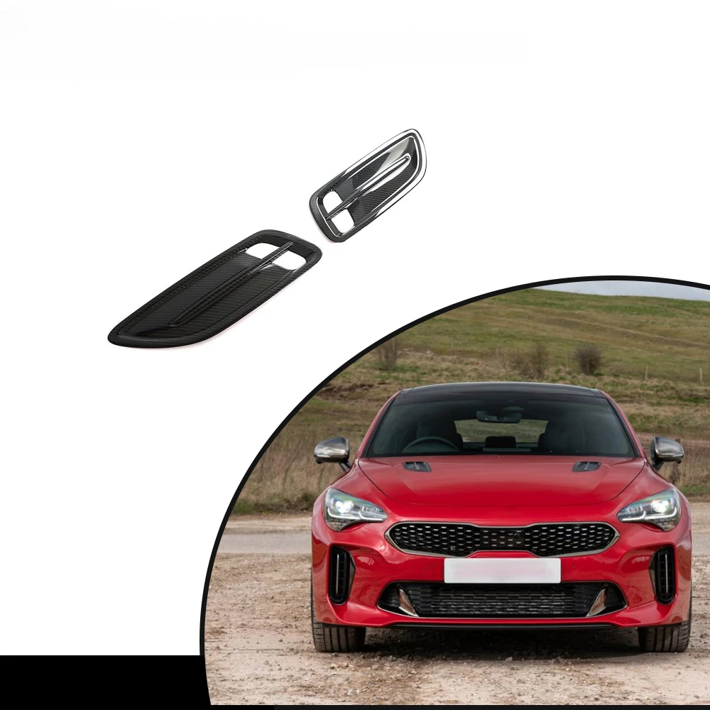 

New Auto Modification Pre-preg Carbon Fiber Car Bodykit Hood Vents Trims for KIA Stinger 2018 2023