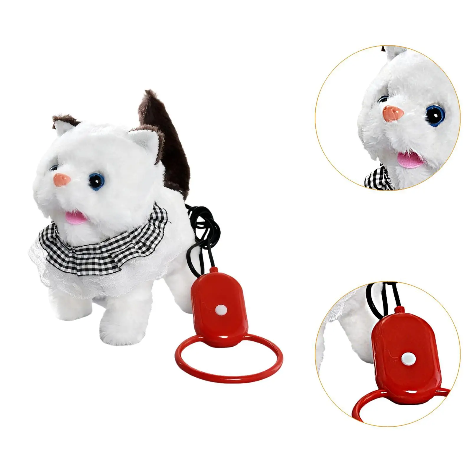 Elektroniczny pluszowy kot, zabawka do chodzenia, śmieszny, uroczy, kawaii, symulacja z dźwiękami i ruchami dla dzieci, dziewczynek i chłopców.