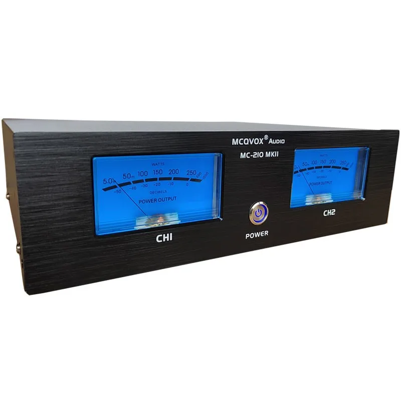 HiFiAMP MC-210MKII Dual VU Meter Audio Box Pointer Power Amplifier