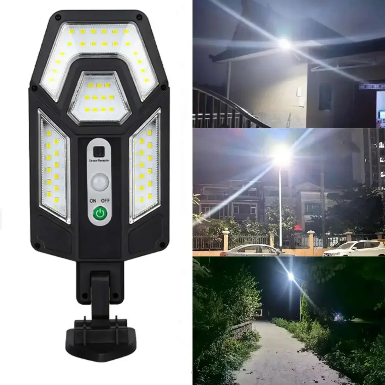 Nice Motion Sensor 55LED Solar Light 8000LM Ultra Bright Remote Control Courtyard Wall Light Outdoor Waterproof Sensing Villa