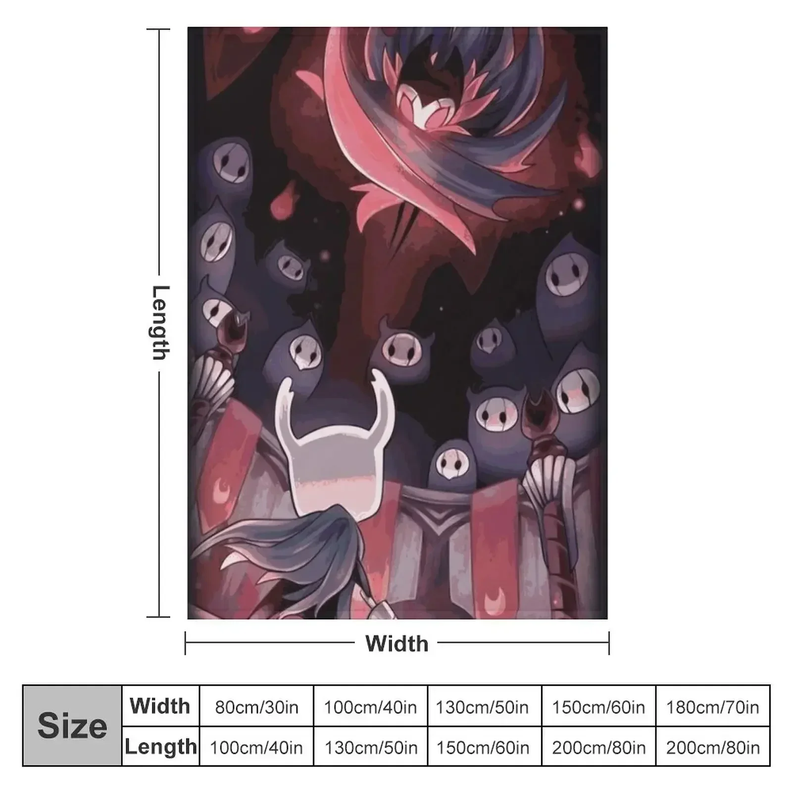 Hollow Knight - The Knight Facing Master Grimm Throw Blanket Flannel Fabric Luxury St christmas gifts Furrys manga Blankets