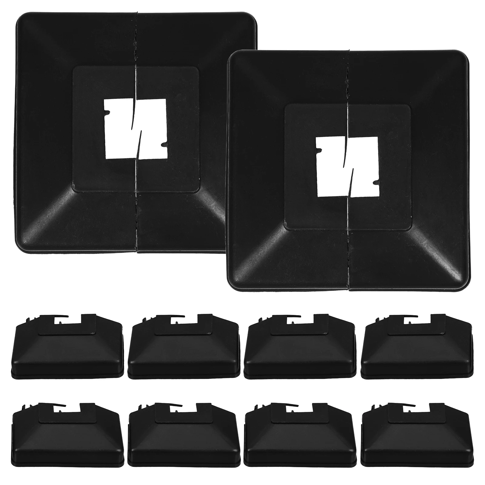 Split Post Skirt Plastic Base Cover Waterproof Sturdy Decorative Fence Post Caps Modular Design For Balcony Stairs Corridors