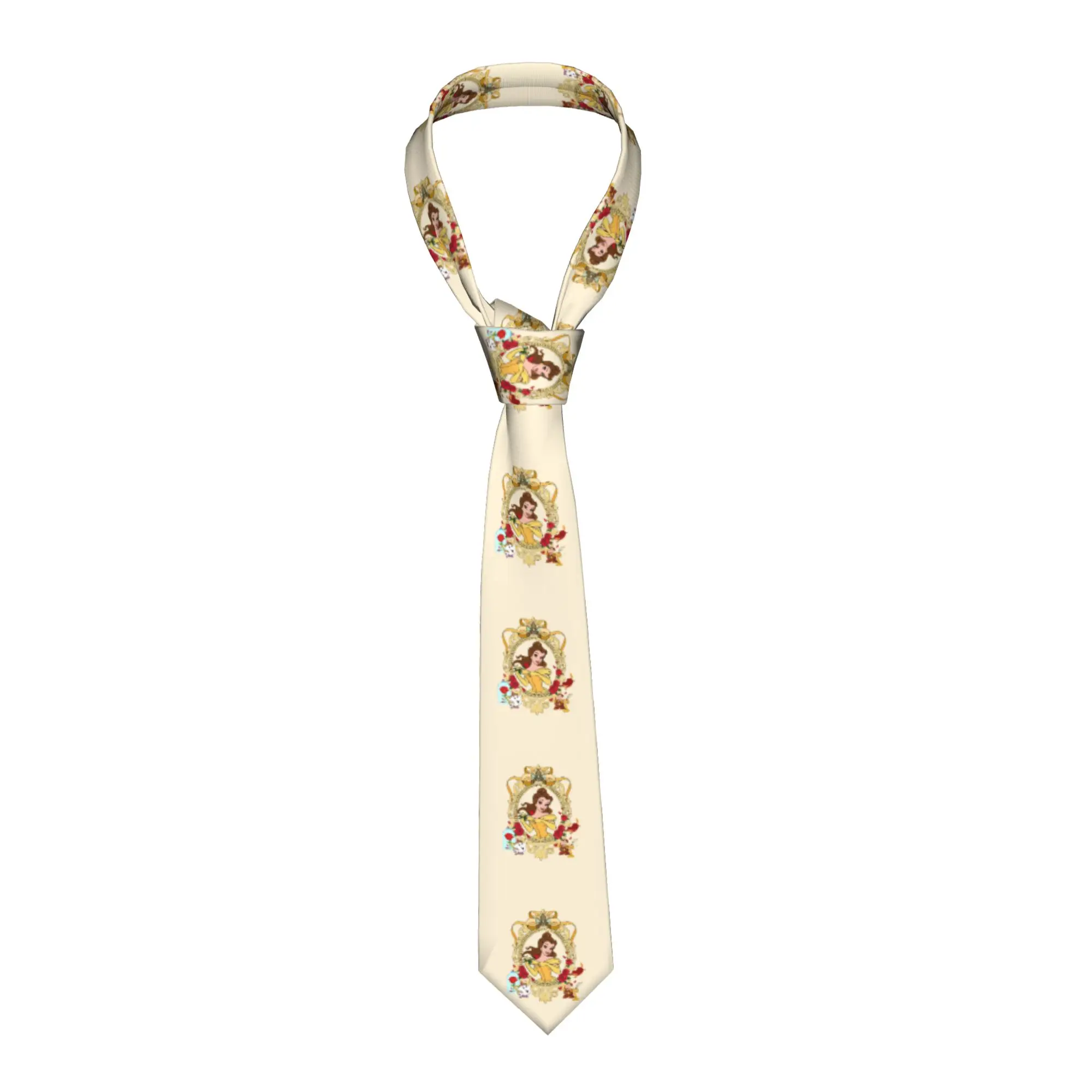 

Классический аниме-галстук «Красавица и Чудовище» в стиле кавай, романтический, для офиса, на заказ, мужской, с мультяшными персонажами, по мотивам фэнтезийного фильма