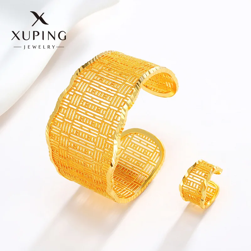 

Ювелирные изделия Xuping, европейская и американская внешняя торговля, широкая версия, набор резных свадебных полых колец для тяжелой промышленности, Ближневосточный леди