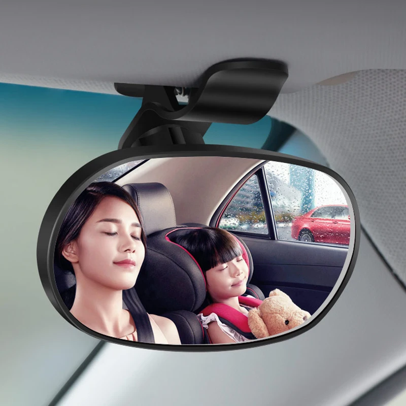 Interior Car Baby Mirror Rear Seat Baby Kids Monitor Mirrors For Safety Auto Windshield Suction Cup Sun Visor Plate Clip Mirror