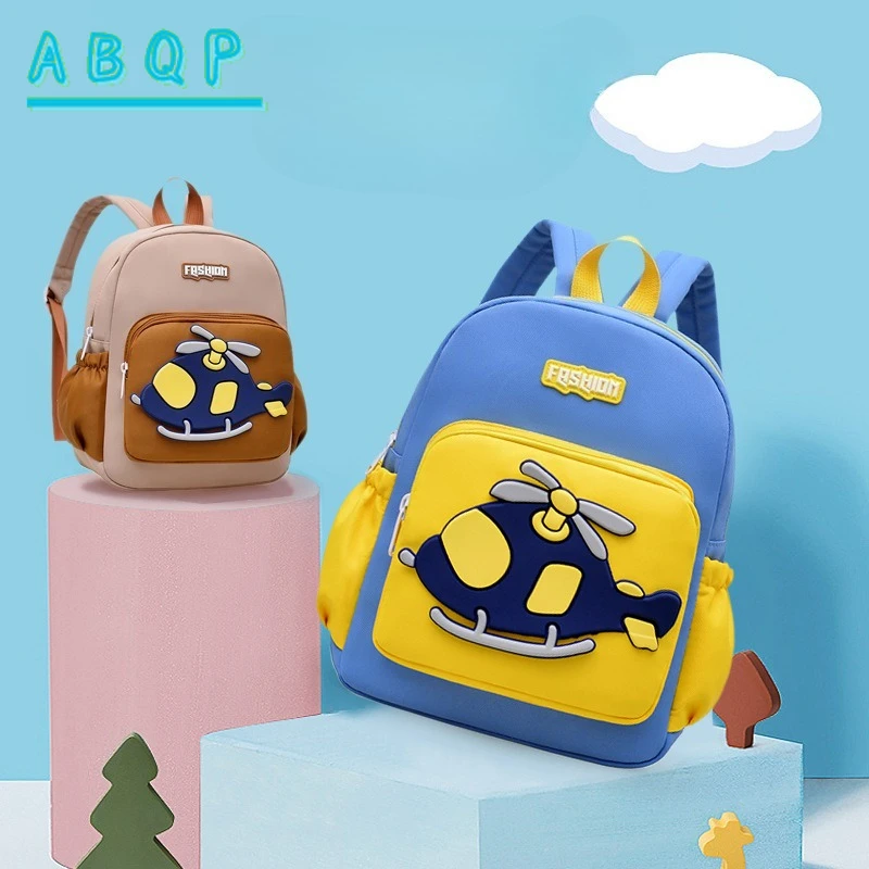 Kindergarten School Bag Cartoon Fashion Boy and Girl School Bag Airplane Shape Large Capacity Lightweight Children's School Bag