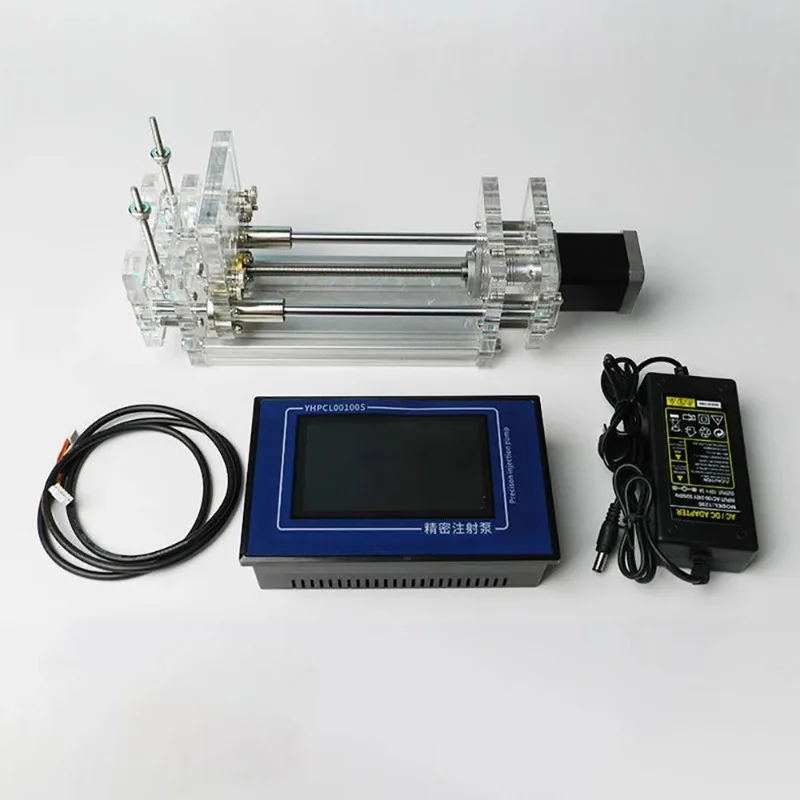 Lab Syringe Pump, Microfluidic Electrospinning Dispenser, 0.01mm/h–3mm/s Flow Rate, 72N Force, 1–150mL Syringes