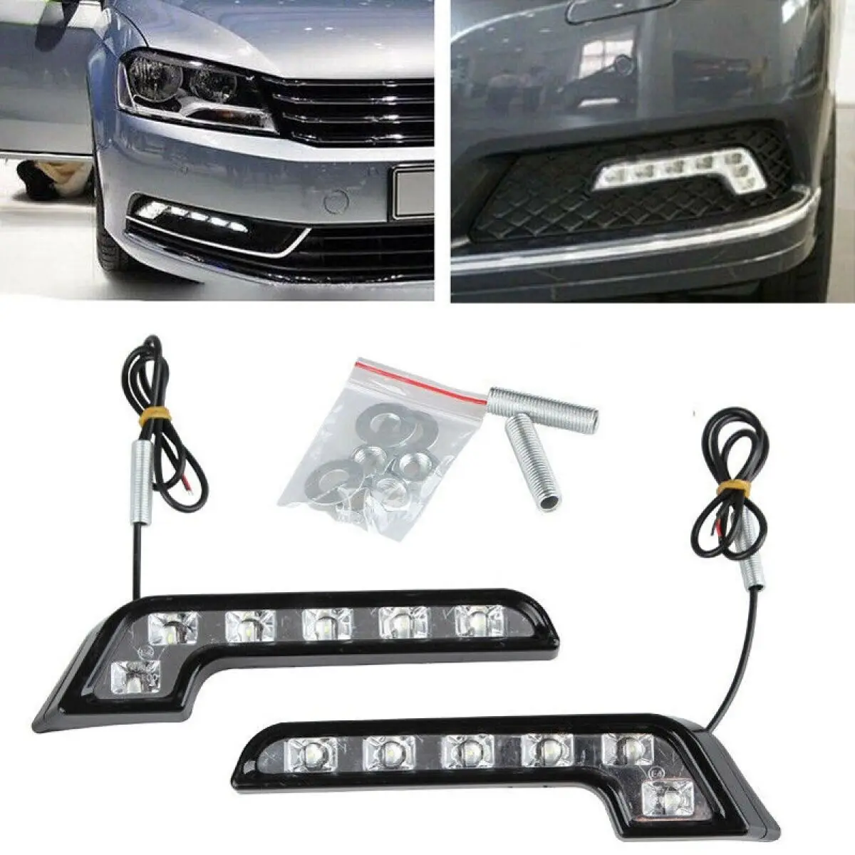 

2-piece L 6 LED daytime running lights fog lights suitable for off-road waterproofing of cars and trucks-