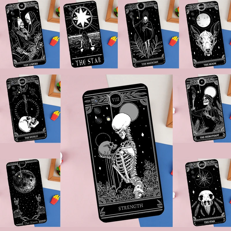 Witches Moon Tarot Case For OPPO A1K A52 A72 A5 A9 A83 A91 A93 A54 A74 A94 A15 A16 A31 A53 2020 Phone Cover