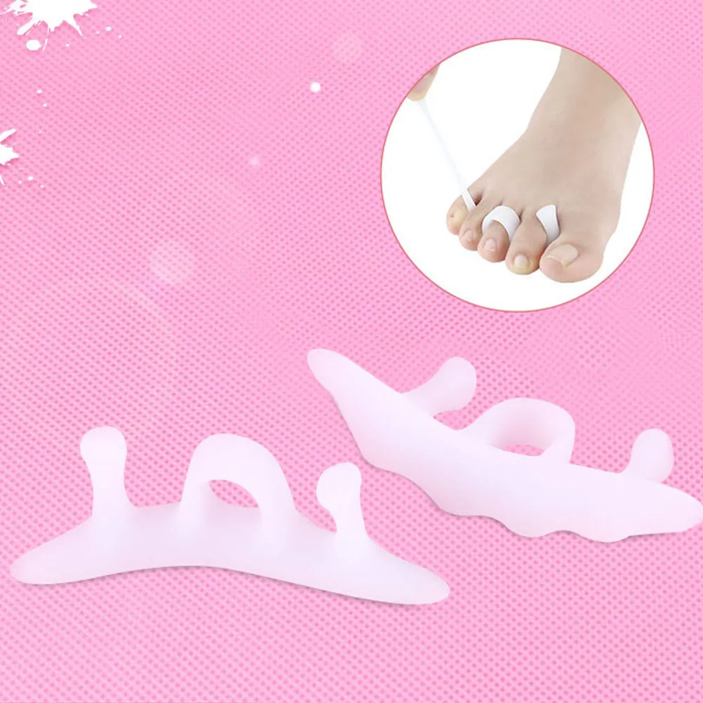 

4Pairs Foot Toe Comfortable Toe Valgus Separator Durable Practical Foot Care Correcting Tool Simple Corrector