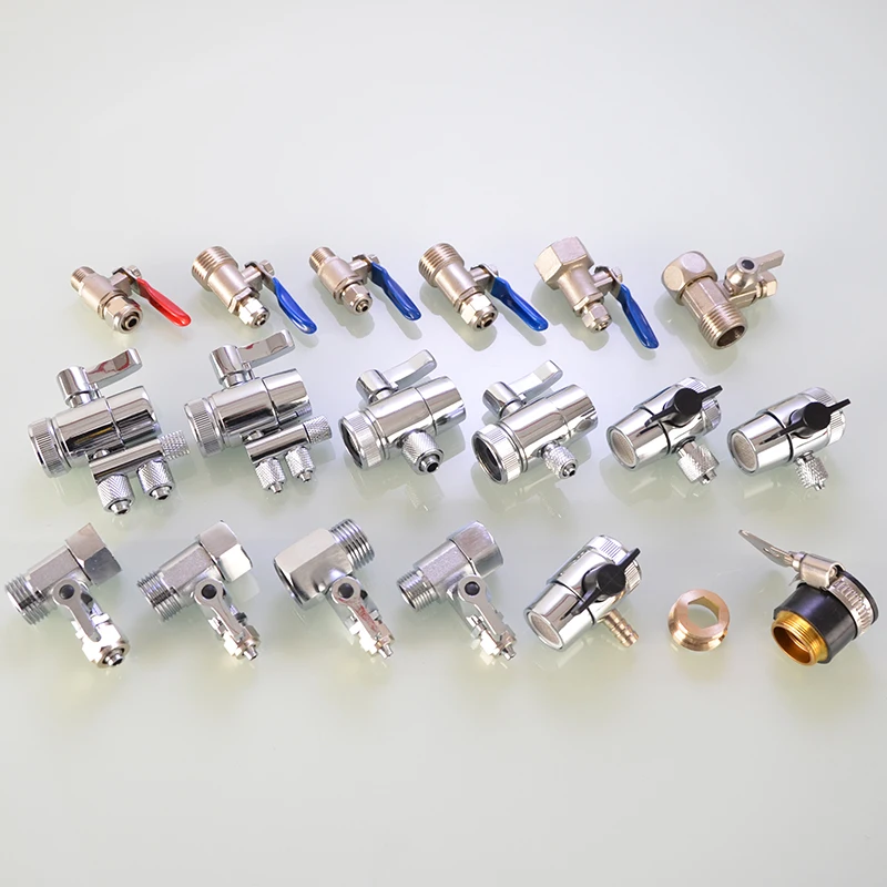 New Qulaity Copper 1/4＂3/8＂1/2＂Ball Valve RO Water Purifier Adapter Garden Water Ball Valve Tap Connector Hardware Accessorie