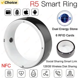 R5 Smart Ring Newest Intelligent Wearable Device 6RFID Cards 128G Wireless Disk Sharing NFC Functions for Android IOS Magic Ring