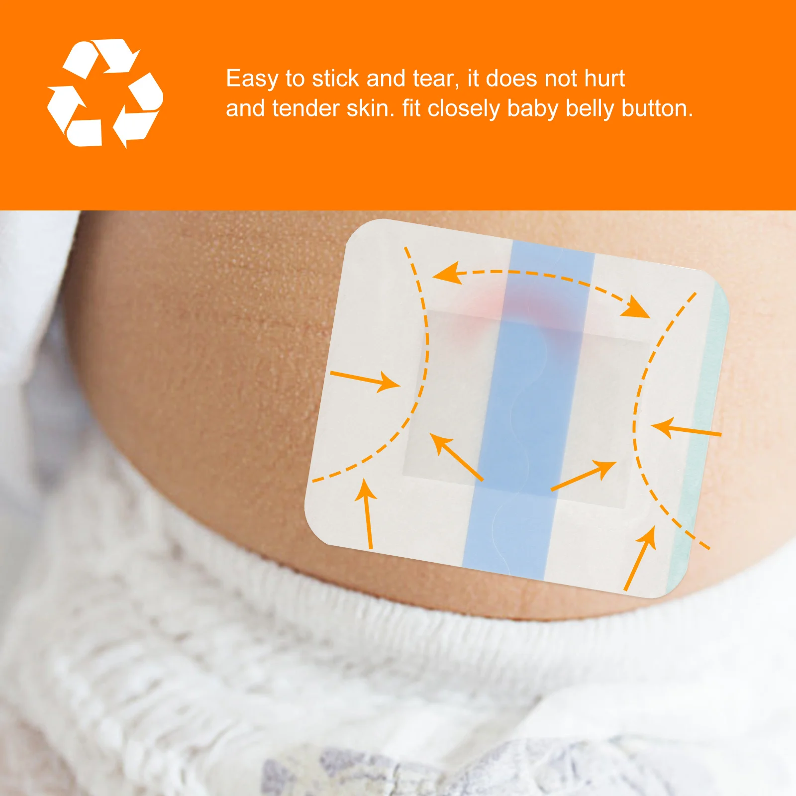 

Baby Navel Stickers Waterproof Belly Patches Breathable for Infant Swimming Easy to Apply Remove Tender Skin Friendly
