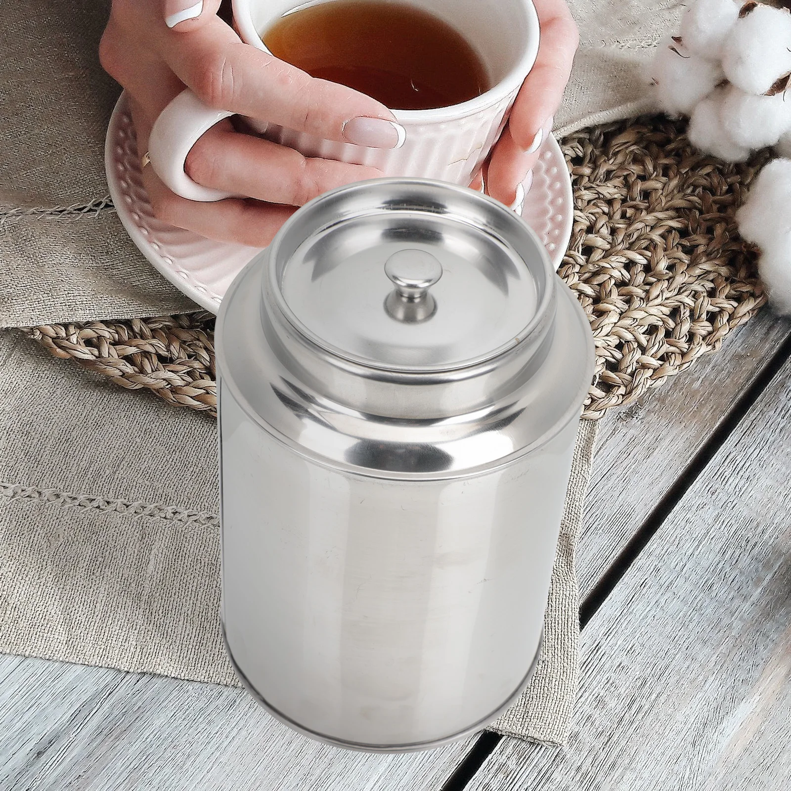 

Stainless Steel Pot Jar Storage Canister Home Kitchen Use Tea Tea Stainless Storage Container Canister Bucket Tin