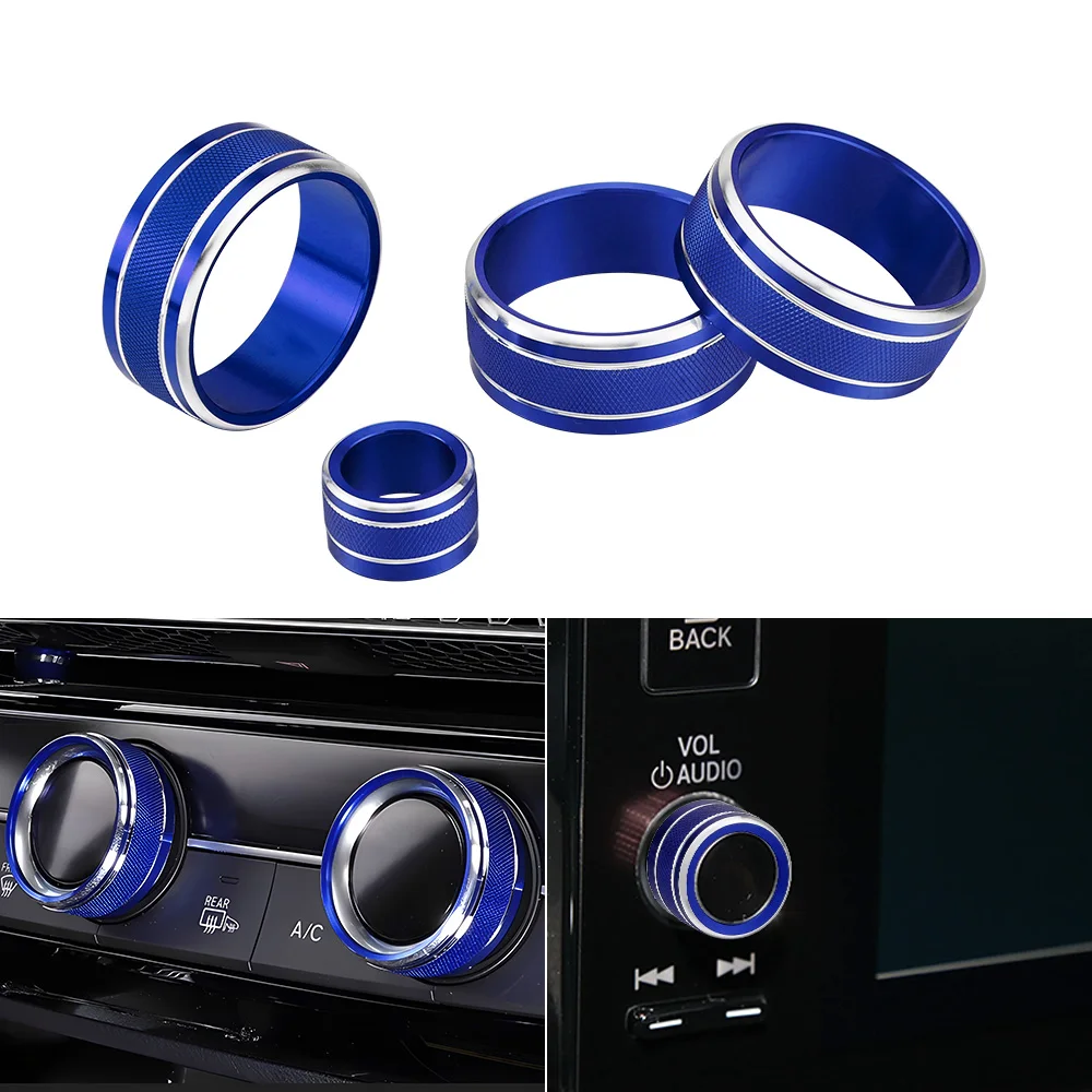 LECART لهوندا CR-V اكسسوارات 2023 2024 سيفيك 11th Gen 2022 20223 2024 درجة حرارة الهواء التيار المتناوب حجم VOL غطاء المقبض الألومنيوم جميع