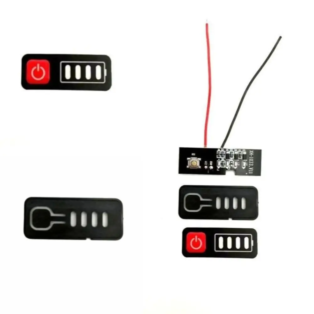 21V Battery Capacity Indicator Module Lithium Battery Pack Replacement Power Display Module Four Light Display Power LED Display