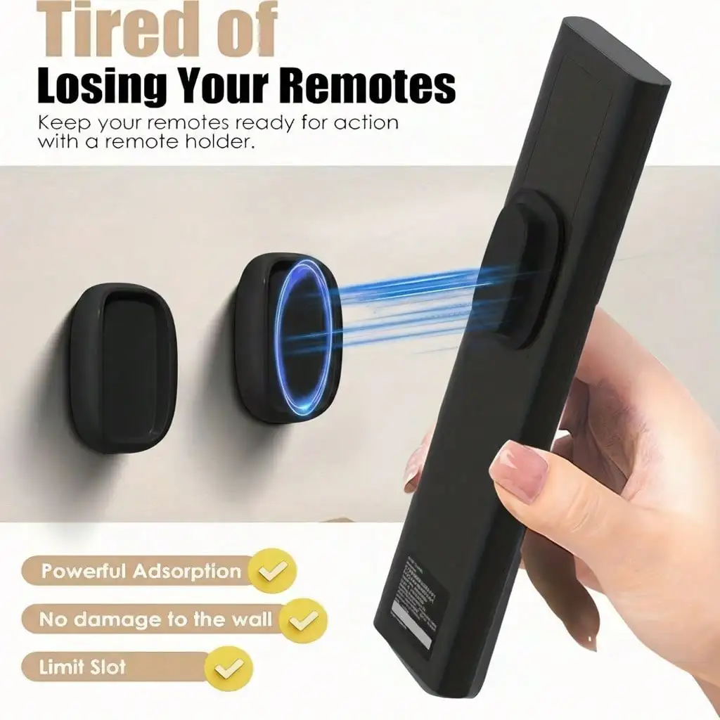 YITAPE Magnetic Remote Holder, Wall Self-Adhesive Organizer for TV Remotes Keys, Boho Easy Install 1/3pcs