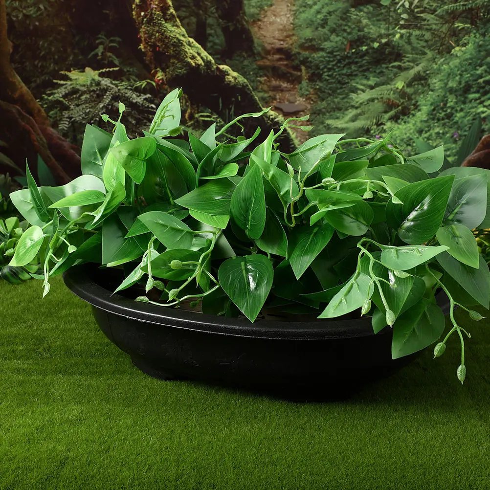 

3 Pcs Bonsai Pots Large Oval Plastic Flower Balcony Planter Seedling Vegetable Black Decorative Plants Growing Outdoor
