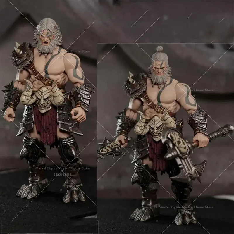 Nightmare Studio D20 1/12 Scale Barbarian Berserker Heavy Armored Reckless Man Battle Hurt 6-inch Full Set Action Figure Soldier