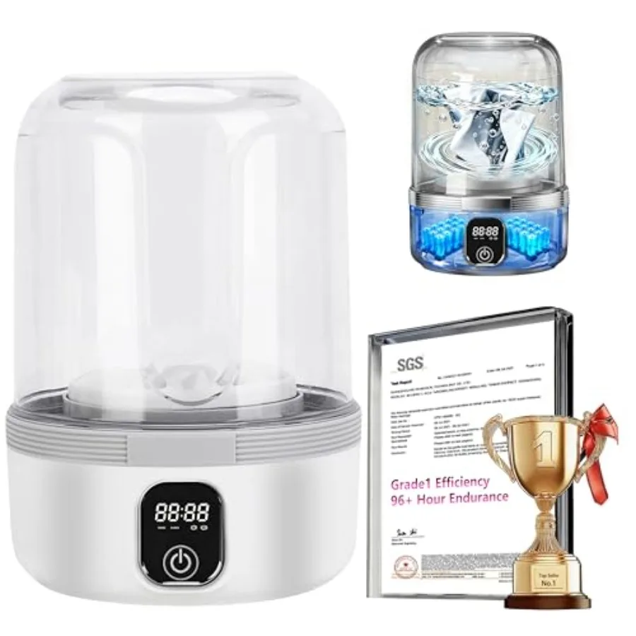 

5.0 Upgraded Top Configuration Mini Washing Machine 7000mAh Luxury Dual Battery No.1 German Motor SGS-Certified UV-C Light 1.5L