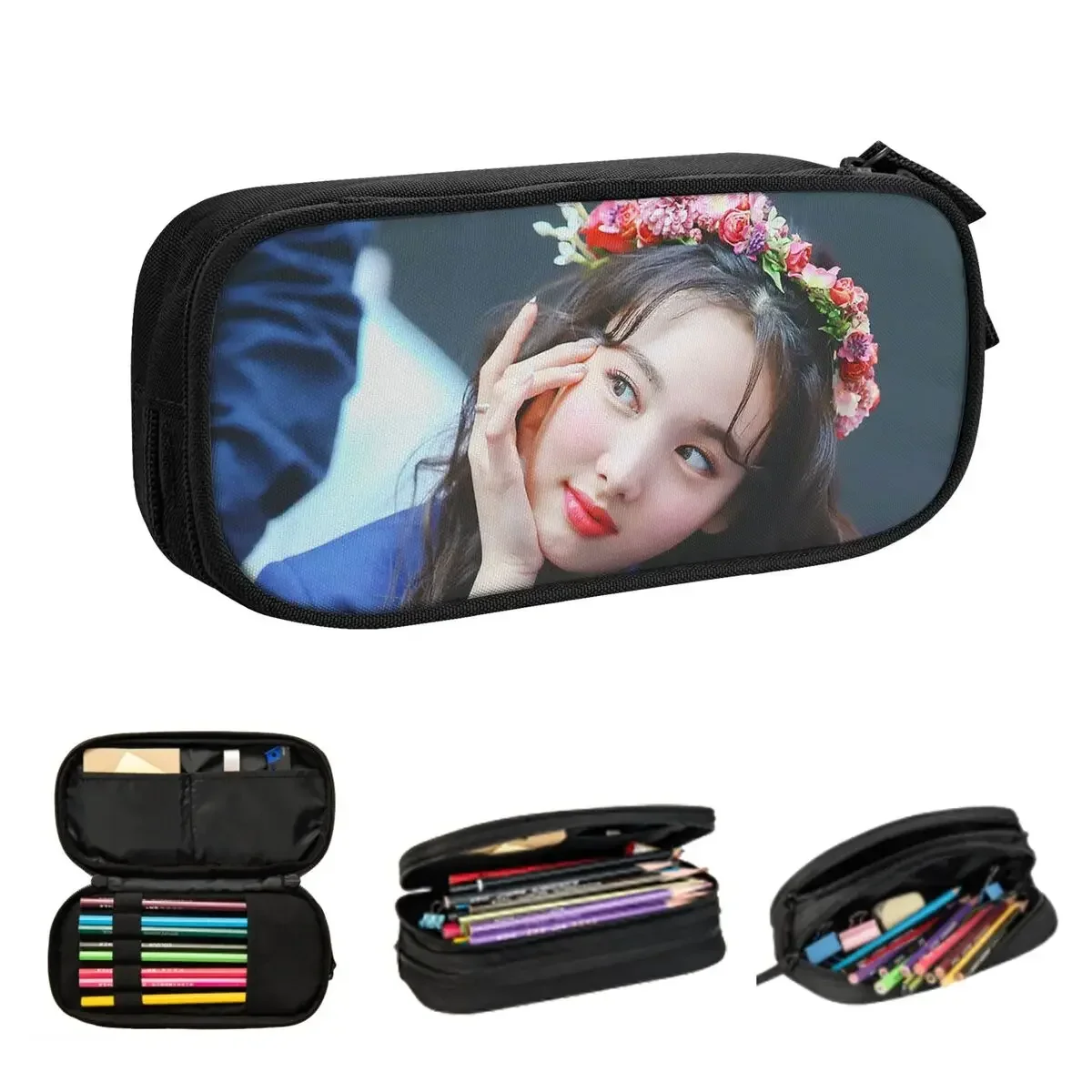 

Nayeon Twice Idol Pencil Cases Big Capacity Pen Bags Pen Box Pencil Pouch For Boys Girls Students Stationery School Office