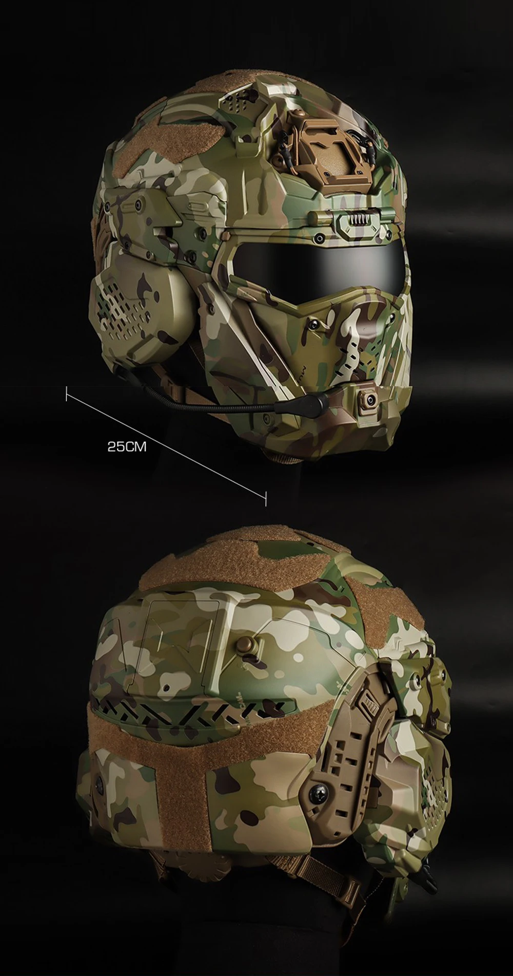 Casque Tactique Airsoft Réglable – Noir, Taille M, Adulte, Très Bon état (à Peine Porté)