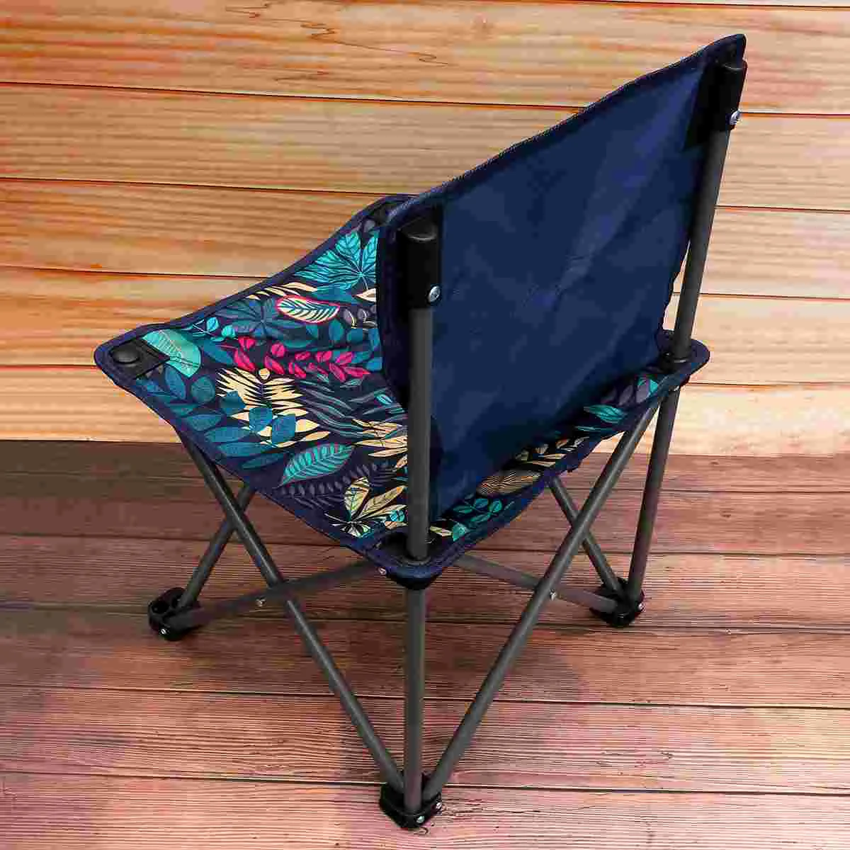 

1Pc Fashion Camouflage Folding Chair Light Portable Casual Fishing Chair Outdoor Camping Beach Chair（Dark Blue）