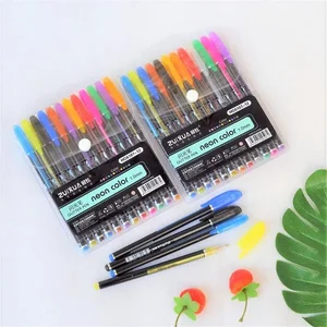 Bút long lanh Highlighter đặt đến trường học và văn phòng, sách tô màu, tạp chí, vẽ, vẽ nguệch ngoạc, đánh dấu nghệ thuật, bút gel, 12 màu 8 PIN BÁN HÀNG CHÍNH VỚI SHINE - 1