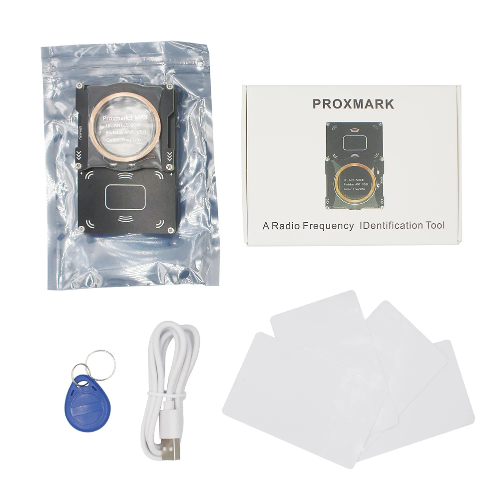 Proxmark3 MAX Set IC ID NFC Tag Decryption Duplicator 13.56Mhz 125Khz Smart Programmer Writer Type-C+Micro NFC Smart Card Writer