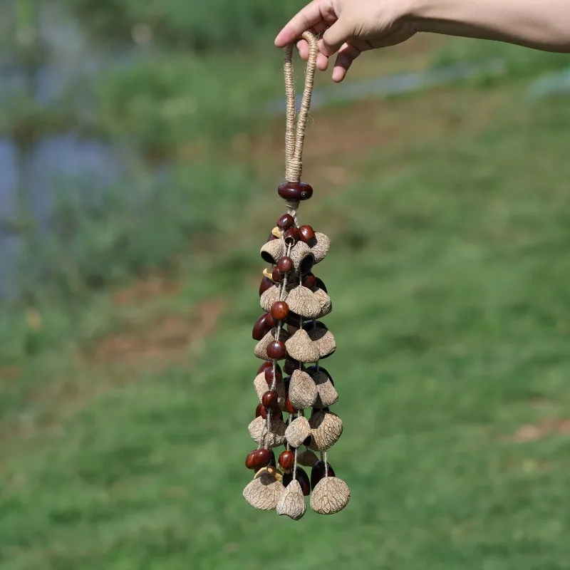 Natural Nutshell Bell Hand Rattle Original Wind Chime Bracelet Music backing track Healing Sound Therapy Natural Plants