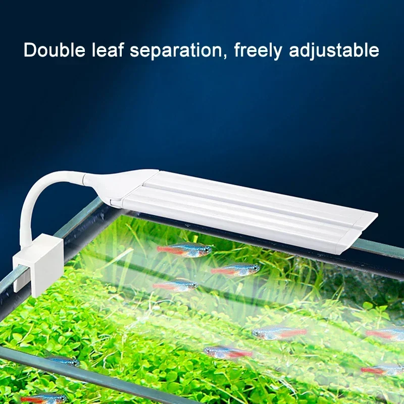 Super jasna lampa z klipsem LED do akwarium dla roślin wodnych do uprawy akwarium Pełne spektrum lampy rozrządu 220-240V 30~70CM 4W 8W 13W — zdjęcie 6