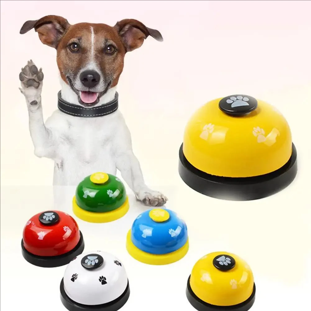 1pc Pet Training Glocken Katze Training Interaktives Spielzeug Denkt Abendessen Kleine Glocken Fußabdruck Ring Trainer Fütterung Erinnerung Für Teddy