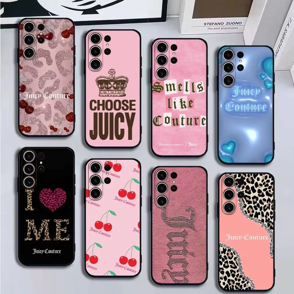 

Juicy couture leopard Wallpaper Phone Case For SamsungS25,24,21,22,23,30,Ultra,20,Plus,Fe,Lite,Note,10,9,Soft Black Cover