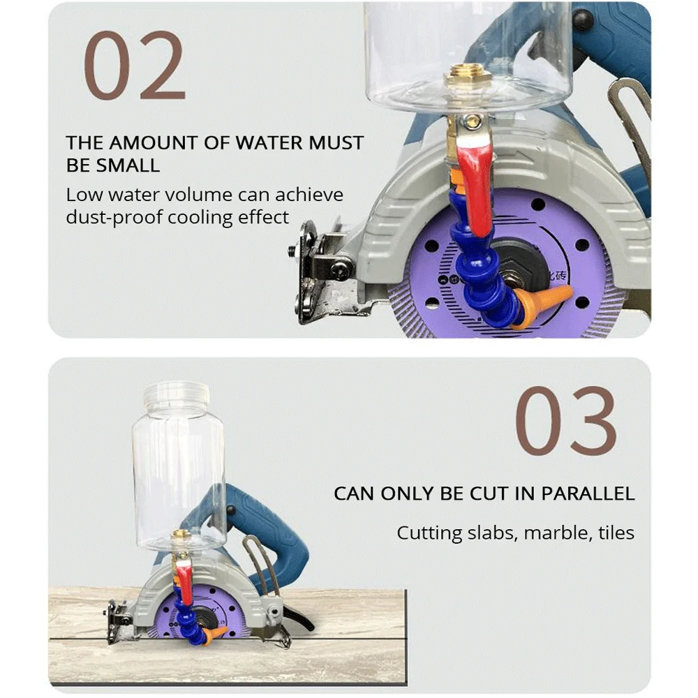 Ugello spruzzatore d'acqua per macchina da taglio Smerigliatrice angolare Nuovo dispositivo di riempimento dell'acqua Ugello spruzzatore Dispositivo di rimozione della polvere per piastrelle di marmo