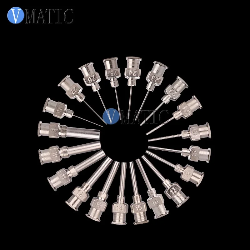 Gratis Verzending Precisie Alle Metalen Tips Blunt Rvs 12Pcs Lijm Doseernaalden Tips 1/2 Inch