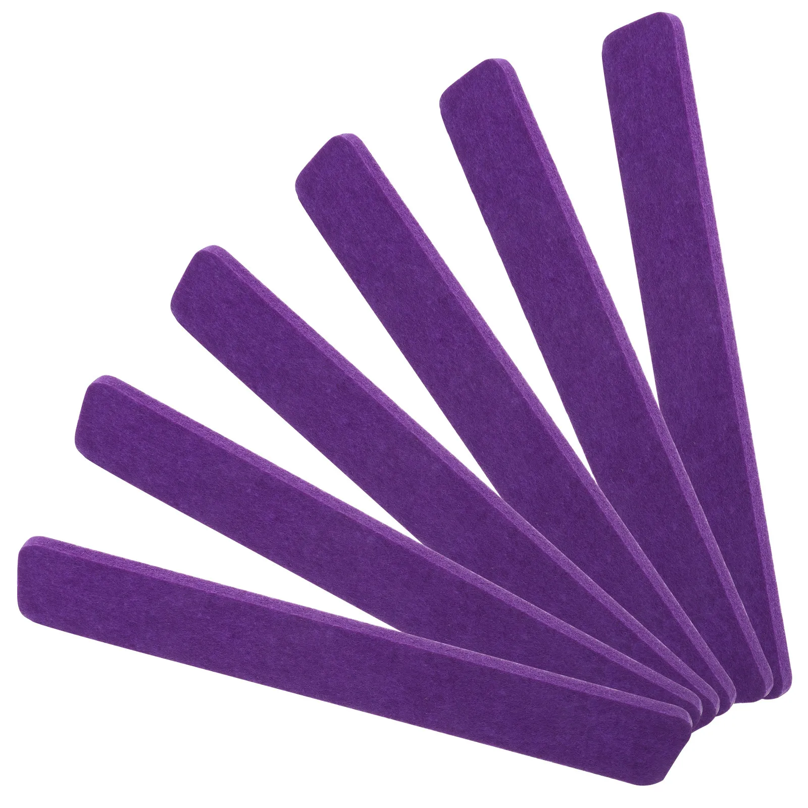 6Pcs Thick Felt Bulletin Board Strip Safe Wall-Friendly Pushpin Holder Decorative Functional Memo Board for Office Home