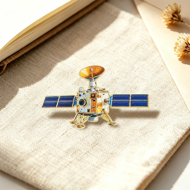 Rocket Space Station Pins 4-style Enamel Metal China Aerospace Pin On Bags Clothes Lapel Badge Fashion Accessories Gifts