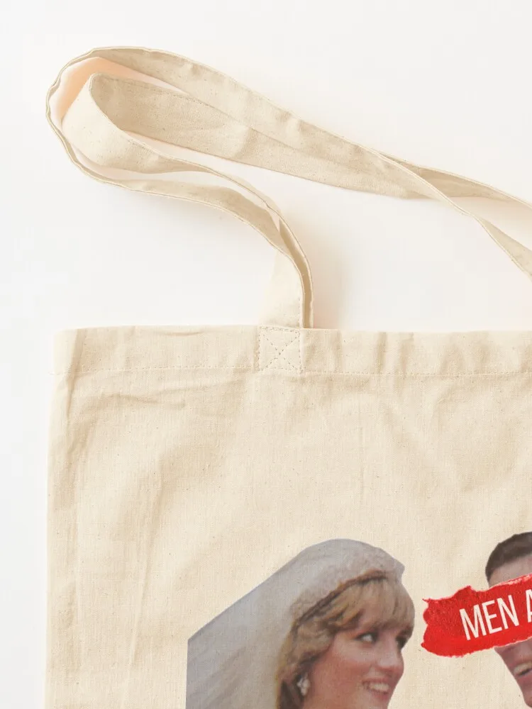 Men Are Trash Charles and Diana Tote Bag university shopper bag large size bags shopping bags foldable ecological bags